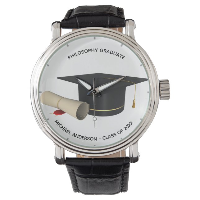 Reloj De Pulsera GRADUACIÓN DE OBSERVACIÓN DE FOTOGRAFÍAS DE Mentes (Anverso)