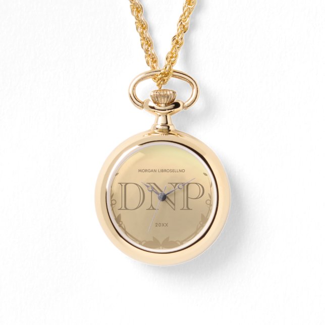 Reloj De Pulsera Graduación DNP de Gold Grad Name (Anverso)