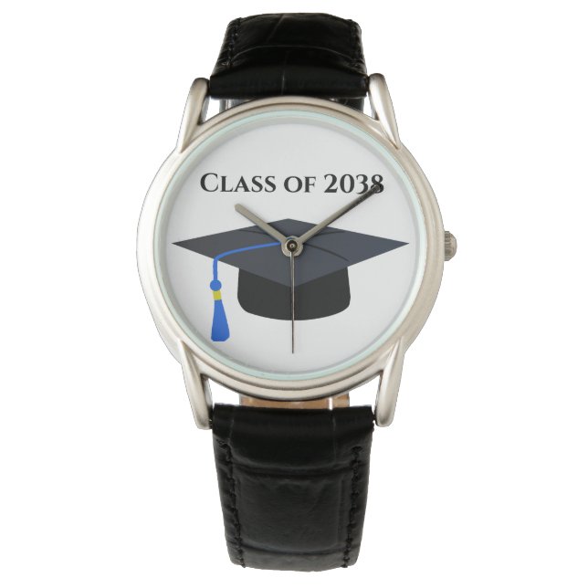 Reloj De Pulsera Graduación elegante de la tabla de mortero (Anverso)