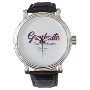 Reloj De Pulsera Graduación moderna de estilo negrita y simple con 