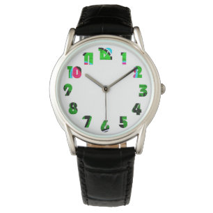Reloj De Pulsera Graffiti 12 Número Overlay Mens Watch cn