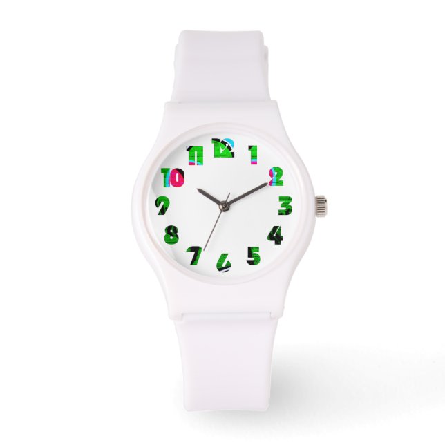Reloj De Pulsera Graffiti 12 Número Vaca superpuesta (Anverso)