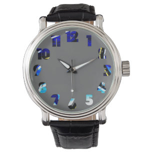 Reloj De Pulsera Graffiti 15 Número Superpuesto Mens Watch