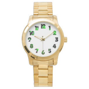 Reloj De Pulsera Graffiti 18 Número Vocabulario superpuesto