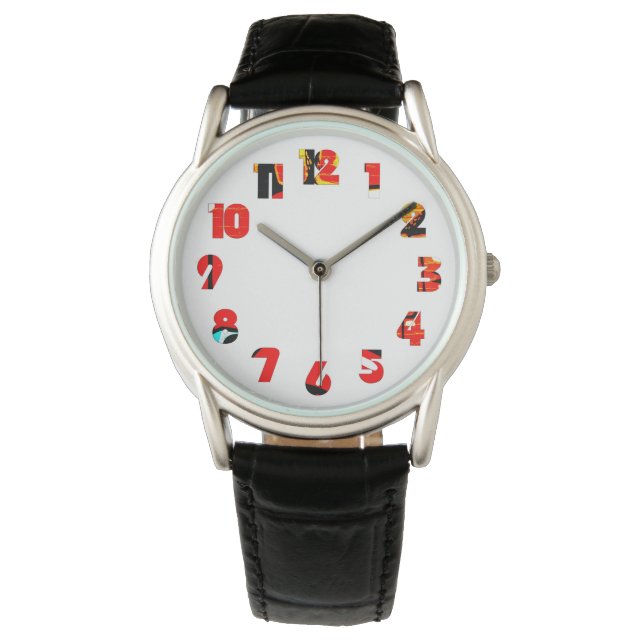 Reloj De Pulsera Graffiti 19 Número Superposición de wacnm (Anverso)