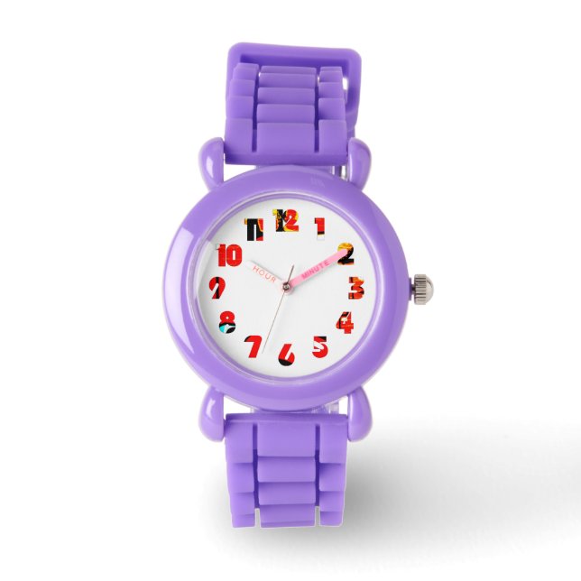 Reloj De Pulsera Graffiti 19 Número Vocabulario (Anverso)
