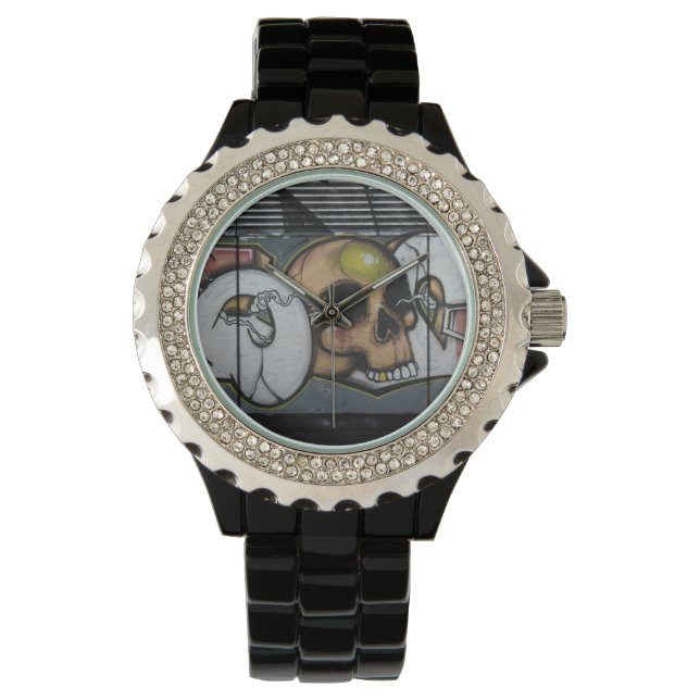 Reloj De Pulsera Graffiti Skull (Anverso)