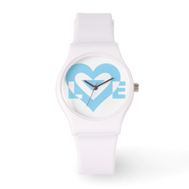 Reloj De Pulsera Gráfica de amor de Guay, azul (Anverso)