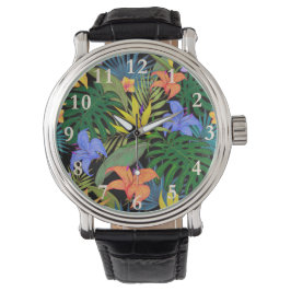 Reloj De Pulsera Gráfica de flor tropical Hawai Aloha