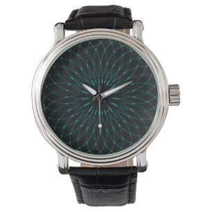Reloj De Pulsera Gráfica geométrica azul abstracta