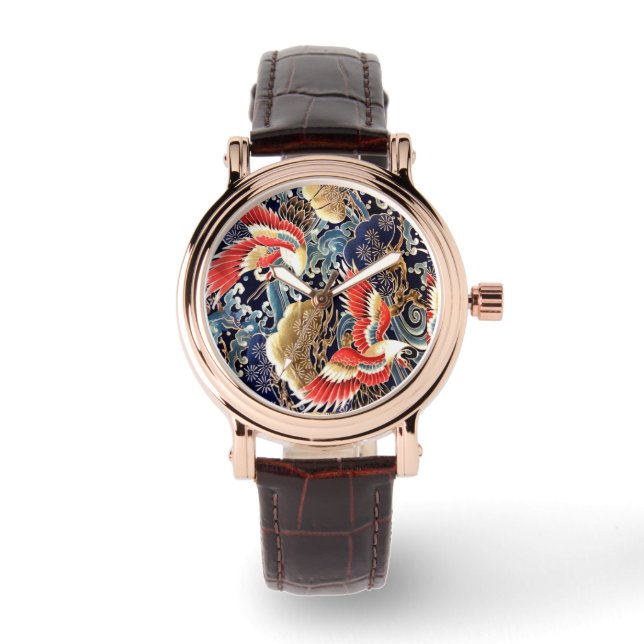 RELOJ DE PULSERA GRÁFICAS, OLAS, FLORES DE PRIMAVERA (Anverso)
