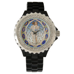 RELOJ DE PULSERA GRÁFICO DE ASTROLOGÍA ANTIGUA Y RÓTULOS ZODIACALES