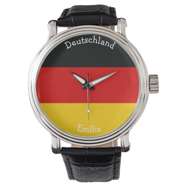 Reloj De Pulsera Gráfico de la bandera alemana (Anverso)