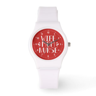 Reloj De Pulsera Gráfico de la enfermera de la mamá de la esposa