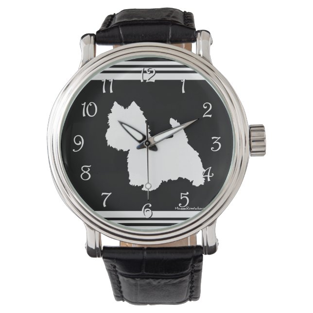 Reloj De Pulsera Gráfico negro (Anverso)