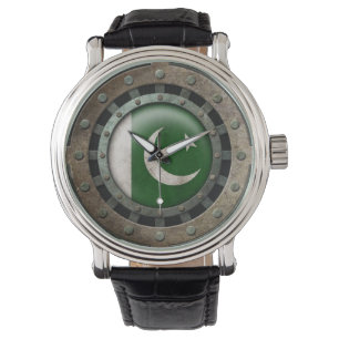 Reloj De Pulsera Gráfico paquistaní de acero industrial del disco