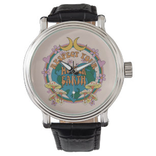 Reloj De Pulsera Gráfico retro madre tierra de 70