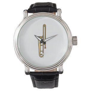 Reloj De Pulsera gráfico vertical del trombone