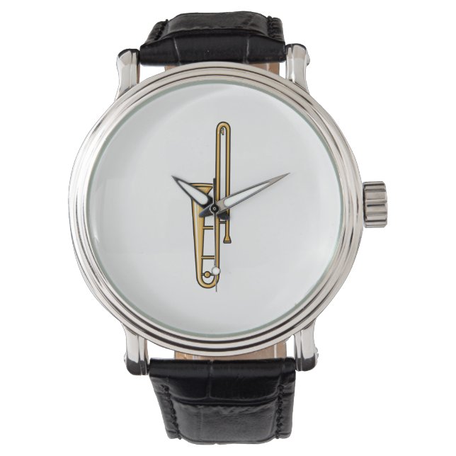 Reloj De Pulsera gráfico vertical trombónico (Anverso)