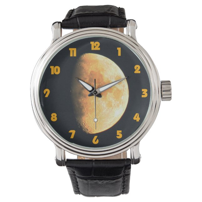 Reloj De Pulsera Gran alboroto en números Naranjas de grasa de la v (Anverso)