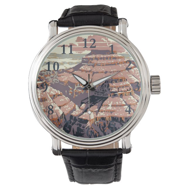 Reloj De Pulsera Gran Cañón de arte gráfico occidental americano (Anverso)