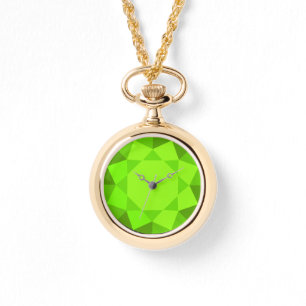 Reloj De Pulsera Gran gema peridot verde falso