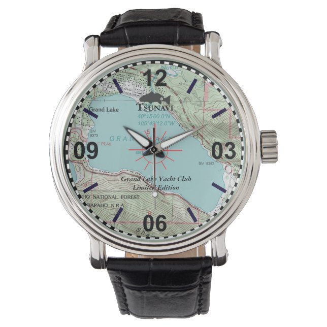 Reloj De Pulsera Gran Lake Colorado Chart Watch (Anverso)