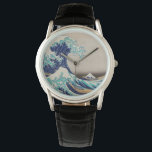 Reloj De Pulsera Gran Ola de Hokusai en Kanagawa. Arte japonés vint<br><div class="desc">Katsushika Hokusai reloj "La Gran Ola de Kanagawa". Ilustracion japonés vintage.</div>