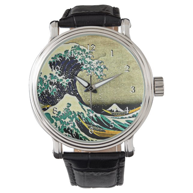 Reloj De Pulsera Gran ola de Kanagawa (Anverso)