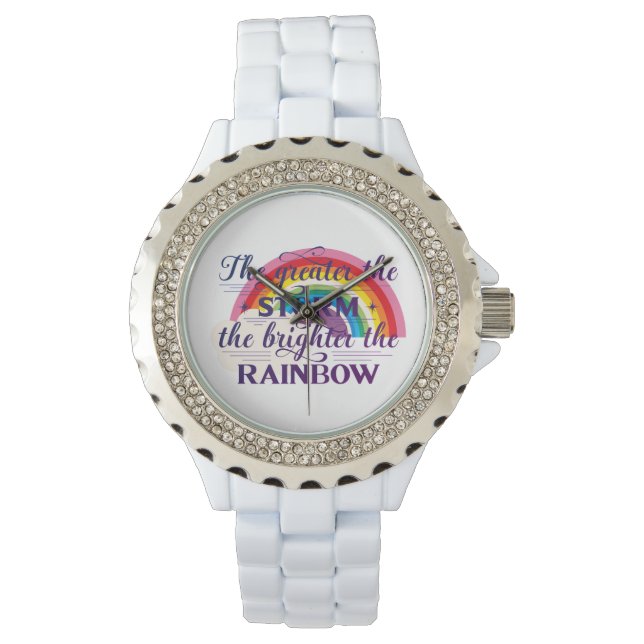 Reloj De Pulsera Gran Tormenta Más Brillante El Arcoiris (Anverso)