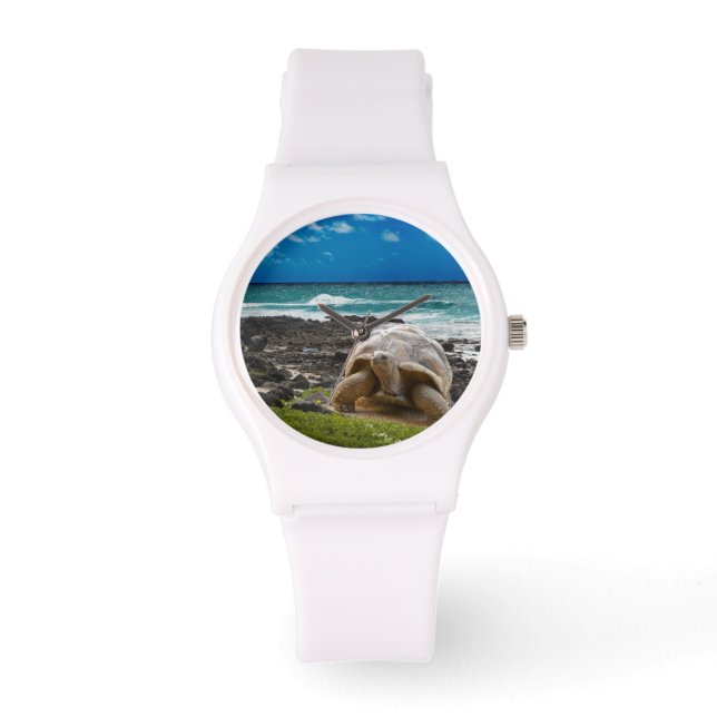 Reloj De Pulsera Gran tortuga en la orilla del mar (Anverso)