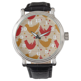 Reloj De Pulsera Granja de campo Cabina Encantadora Pollos Roosters