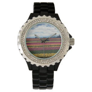 Reloj De Pulsera Granja de Tulipanes Wooden Shoe, Woodburn, Oregón