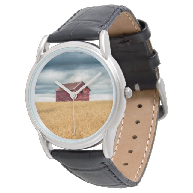 Reloj De Pulsera Granjas | Antiguo granero rojo (Angular)