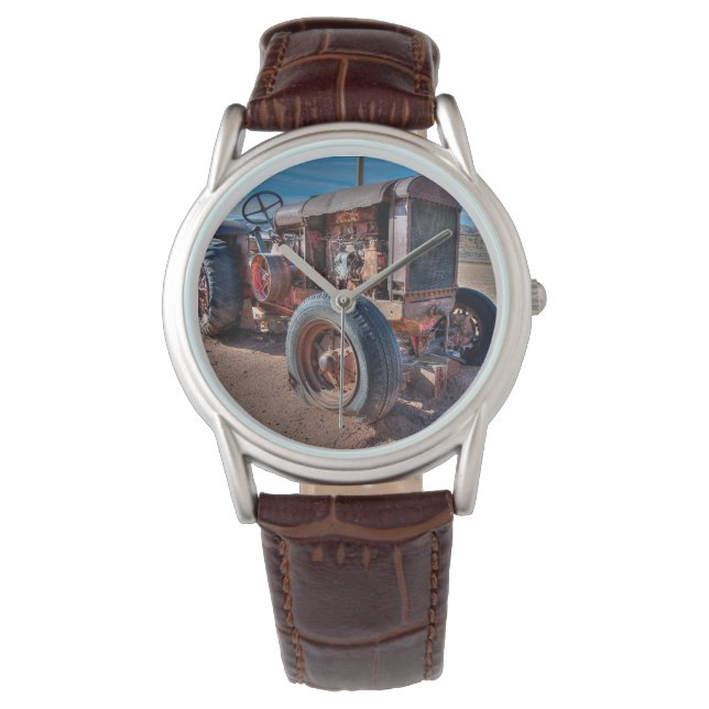 Reloj De Pulsera Granjas | Rusty Antique Tractor (Anverso)