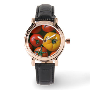 Reloj De Pulsera Granjas   Tomates rojos y amarillos brillantes