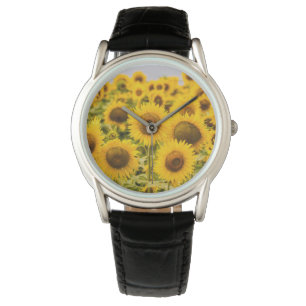 Reloj De Pulsera Granjas   Un Campo De Girasol