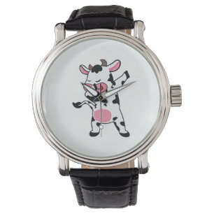 Reloj De Pulsera Granjero de vacas haciendo dab, dab dance