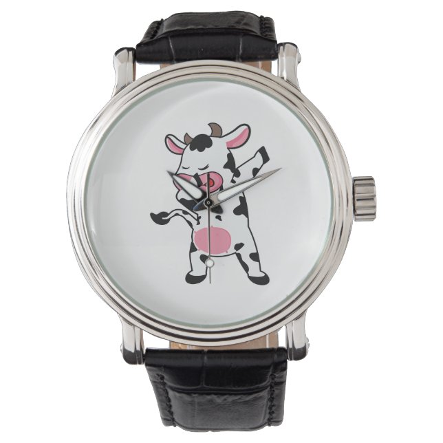 Reloj De Pulsera Granjero de vacas haciendo dab, dab dance (Anverso)