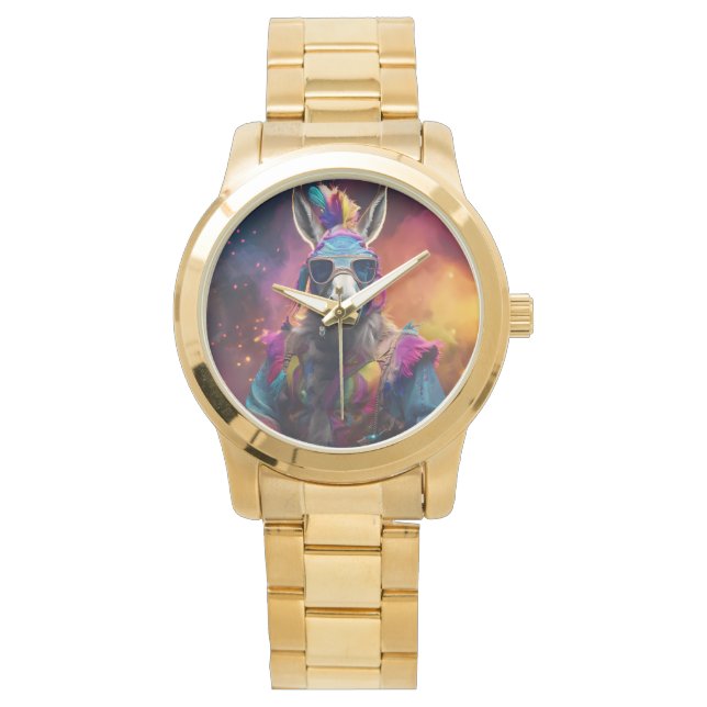 Reloj De Pulsera Grasas azules de burro (Anverso)