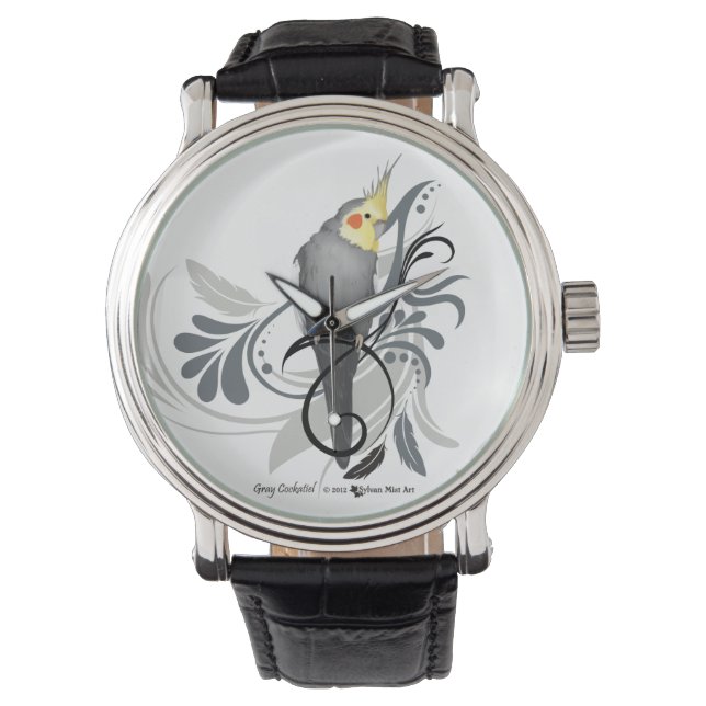 Reloj De Pulsera Gray Cockatiel (Anverso)