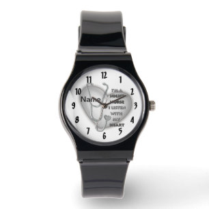 Reloj De Pulsera Gray Heart Night Nurse watch