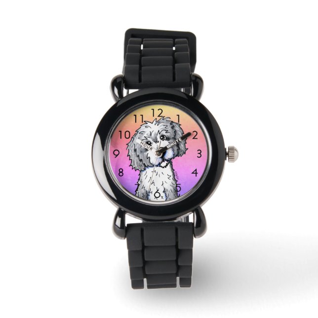 Reloj De Pulsera Gray Parti DOODLEMOJI Watch (Anverso)
