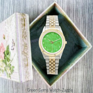 Reloj De Pulsera Green Gems Watch
