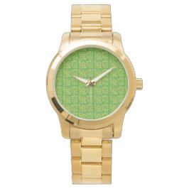 Reloj De Pulsera Green Geometric