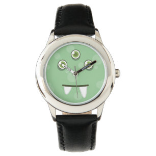 Reloj De Pulsera Green Monster Face Watch