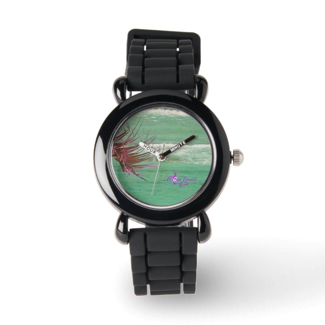 Reloj De Pulsera Green Ocean Water Silver Strap Fashion Watch (Anverso)