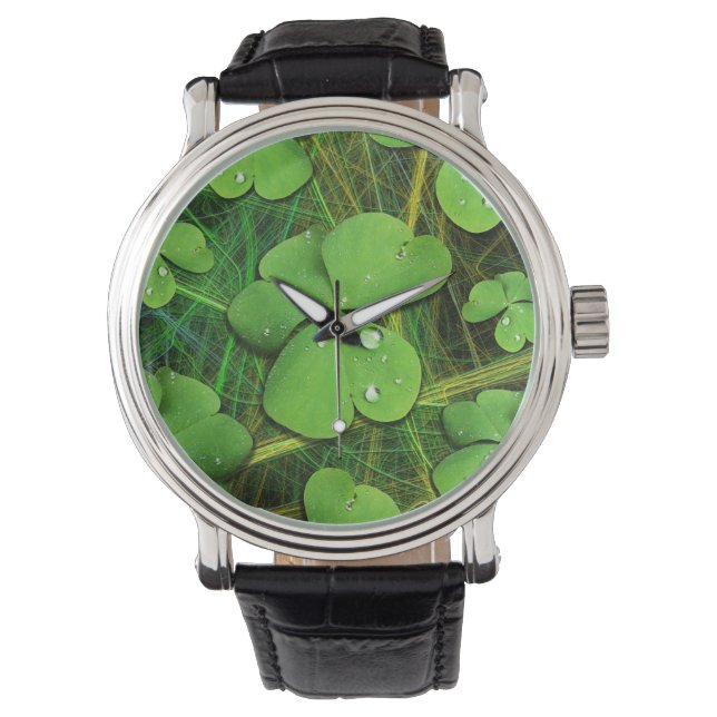 Reloj De Pulsera Green Shamrock St Patrick's iPhone 5 Funda-Mate (Anverso)