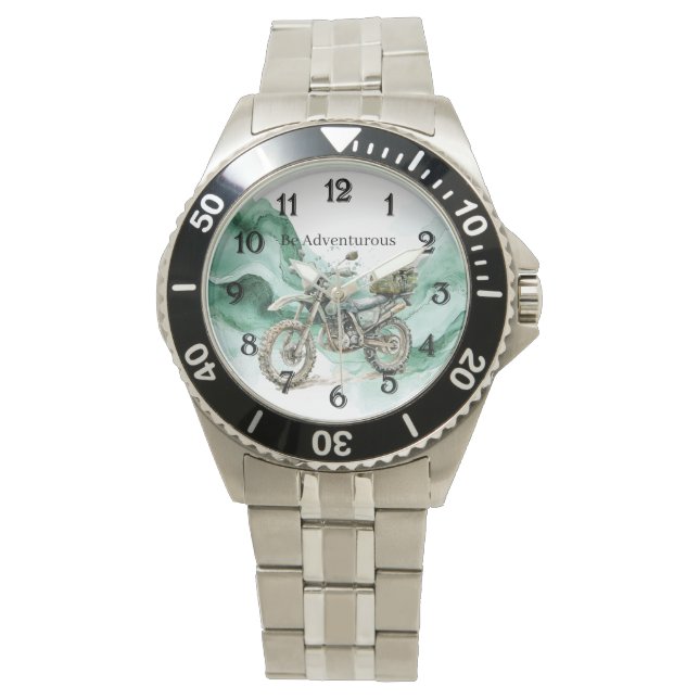 Reloj De Pulsera Green Wave Motorcycle Be Adventurous (Anverso)