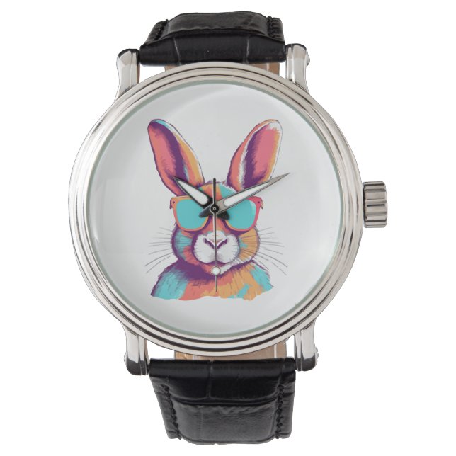 Reloj De Pulsera Greg el conejo con gafas (Anverso)